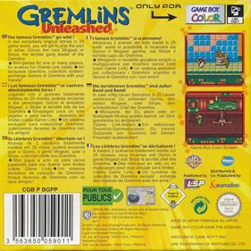 Gremlins Unleashed - Box - Back Image