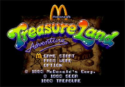 McDonald's Treasure Land Adventure - Screenshot - Game Title Image