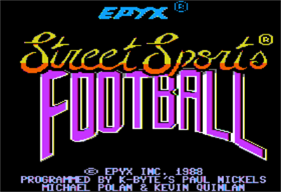 Street Sports Football - Screenshot - Game Title Image