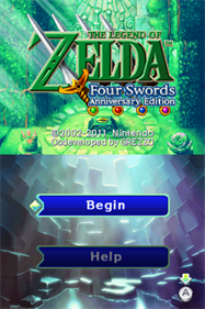 The Legend of Zelda: Four Swords Anniversary Edition - Screenshot - Game Title Image