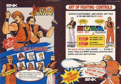 Art of Fighting - Arcade - Controls Information Image