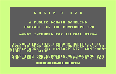 Casino 128 - Screenshot - Game Title Image