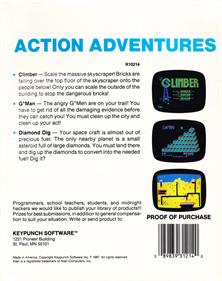 Action Adventures - Box - Back Image