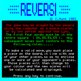Reversi - Screenshot - Game Title Image