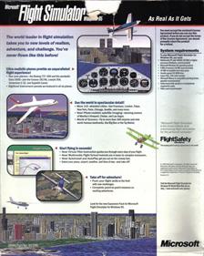 Microsoft Flight Simulator for Windows 95 - Box - Back Image