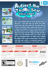 Hubert the Teddy Bear: Winter Games - Box - Back Image