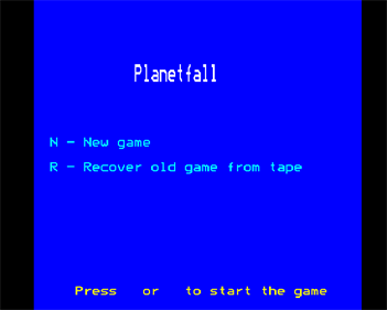 Planetfall - Screenshot - Game Title Image