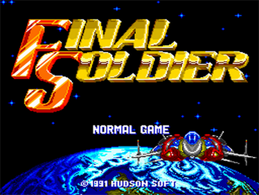 Final Soldier - Screenshot - Game Title Image