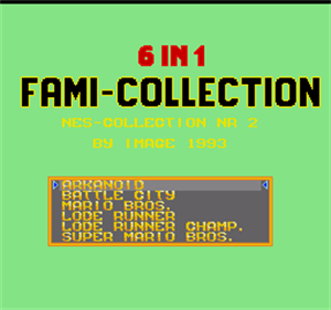 6-in-1 Fami Collection: NES Collection Nr 2 - Screenshot - Game Select Image
