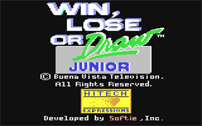 Win, Lose or Draw Junior - Screenshot - Game Title Image
