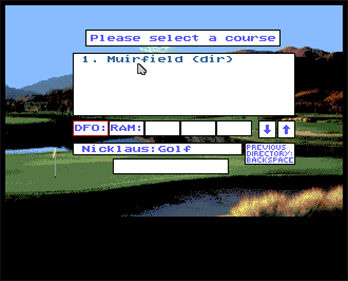 Jack Nicklaus' Unlimited Golf & Course Design - Screenshot - Game Select