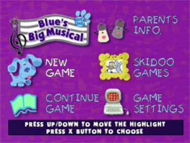 Blue's Clues: Blue's Big Musical - Screenshot - Game Title Image