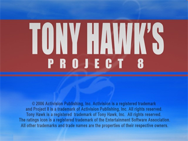 Tony Hawk's Project 8 - Screenshot - Game Title Image