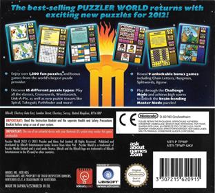 Puzzler World 2012 - Box - Back Image