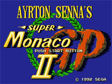Ayrton Senna's Super Monaco GP II - Screenshot - Game Title Image
