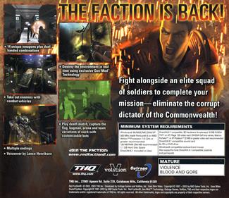 Red Faction II - Box - Back Image