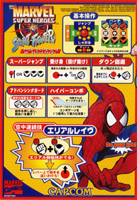 Marvel Super Heroes vs. Street Fighter - Arcade - Controls Information Image