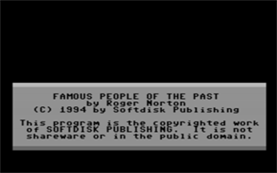 Famous People of the Past - Screenshot - Game Title Image