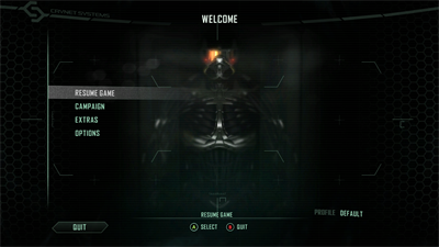 Crysis 2 Remastered - Screenshot - Game Select Image