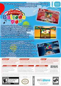 Balloon Pop Festival - Box - Back Image