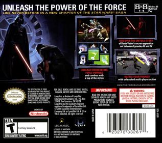 Star Wars: The Force Unleashed - Box - Back Image