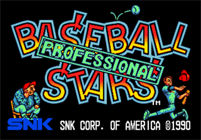 Baseball Stars Professional - Screenshot - Game Title Image