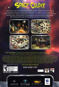 Space Colony - Box - Back Image