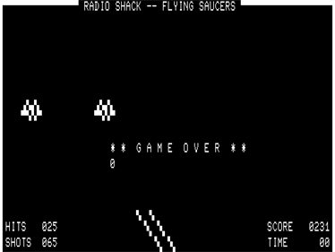 Flying Saucers - Screenshot - Game Over Image