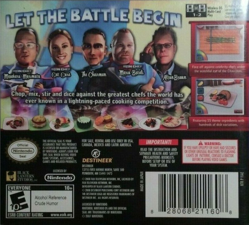 Iron Chef America Supreme Cuisine Images LaunchBox Games Database