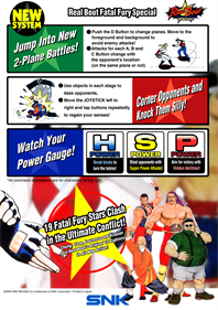 Real Bout Fatal Fury Special - Arcade - Controls Information Image