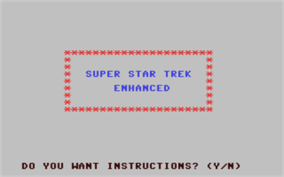 Super Star Trek Enhanced - Screenshot - Game Title Image