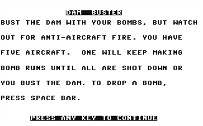 Dam Busters - Screenshot - Game Title Image