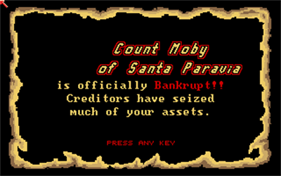 Santa Paravia and Fiumaccio - Screenshot - Game Over Image