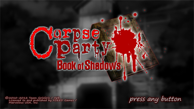 Corpse Party: Book of Shadows - Screenshot - Game Title Image