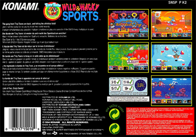 Tiny Toon Adventures: Wacky Sports Challenge - Box - Back Image