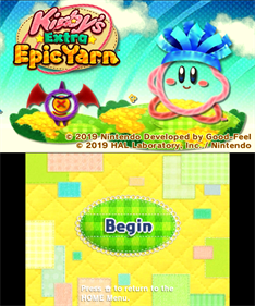 Kirby's Extra Epic Yarn - Screenshot - Game Title Image