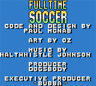 Full Time Soccer - Screenshot - Game Title Image