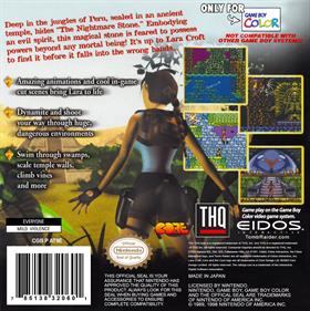 Tomb Raider - Box - Back Image