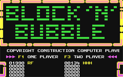Block'n'Bubble - Screenshot - Game Title Image