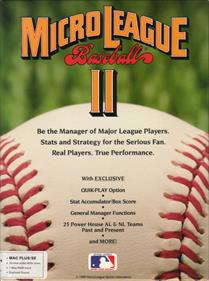 MicroLeague Baseball II - Box - Front Image