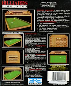 Billiards Simulator - Box - Back Image
