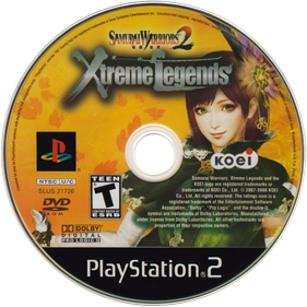 Samurai Warriors 2: Xtreme Legends - Disc Image