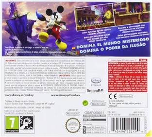Disney Epic Mickey: Power of Illusion - Box - Back Image