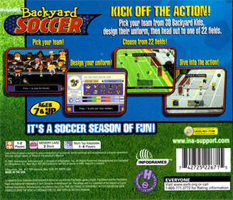 Backyard Soccer - Box - Back Image