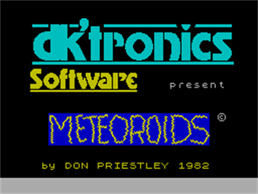 Meteoroids (DK'Tronics) - Screenshot - Game Title Image