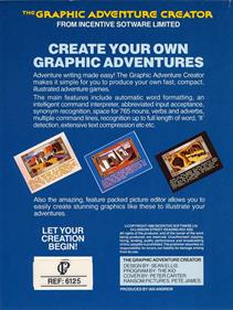 The Graphic Adventure Creator  - Box - Back Image