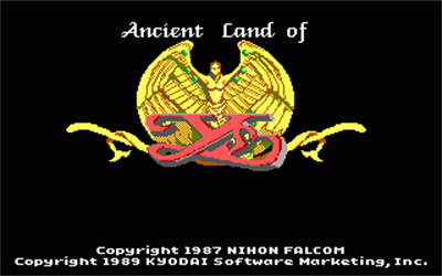 Ancient Land of Ys - Screenshot - Game Title Image