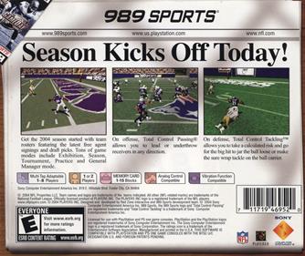 NFL GameDay 2005 - Box - Back Image