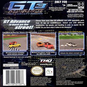 GT Advance 3: Pro Concept Racing - Box - Back Image