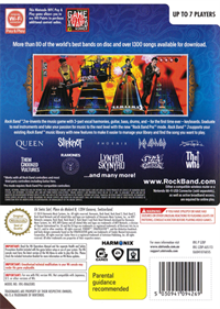 Rock Band 3 - Box - Back Image